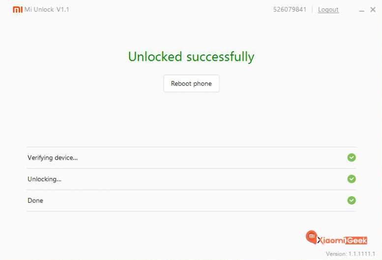 Unlock-Successfull-Mi-Flash-Unlock-Tool