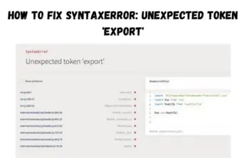 SyntaxError Unexpected Token 'Export'
