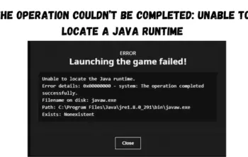 Unable to Locate a Java Runtime