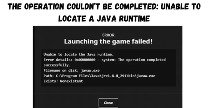 Unable to Locate a Java Runtime