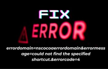 errordomain=nscocoaerrordomain&errormessage=could not find the specified shortcut.&errorcode=4